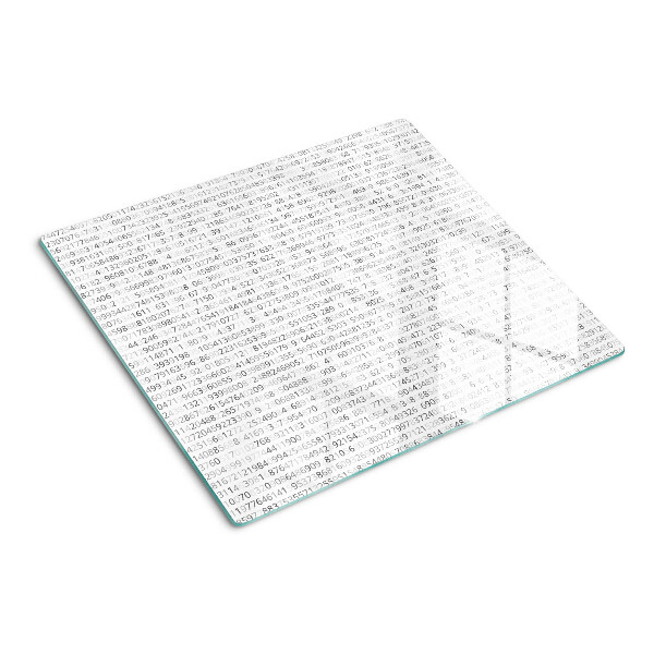 Tabla de cortar de cristal Una serie de números