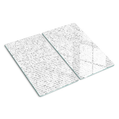 Tabla de cortar de cristal Una serie de números