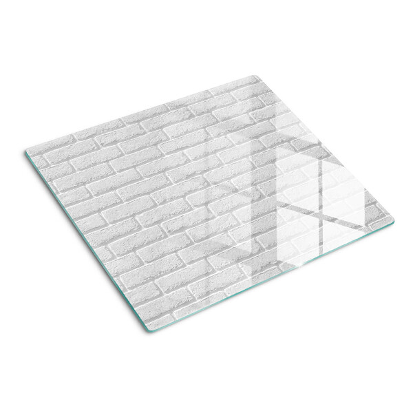 Tabla de cortar de cristal pared de ladrillos