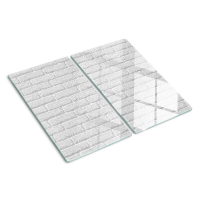 Tabla de cortar de cristal pared de ladrillos