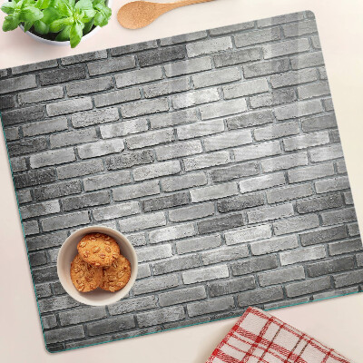 Tabla para cortar Pared de ladrillo en tonos grises