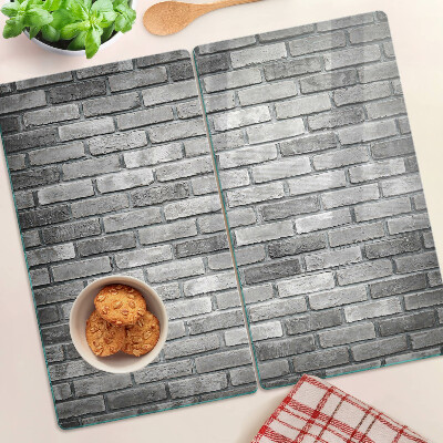 Tabla para cortar Pared de ladrillo en tonos grises