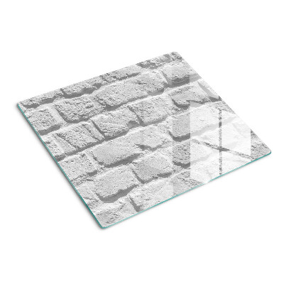 Tabla de cortar de cristal pared de ladrillos