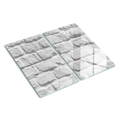 Tabla de cortar de cristal pared de ladrillos
