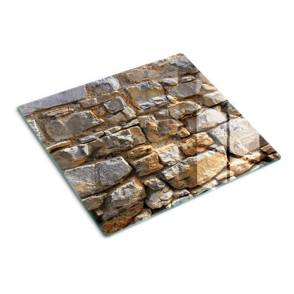 Tabla de cortar de cristal Muro de piedra