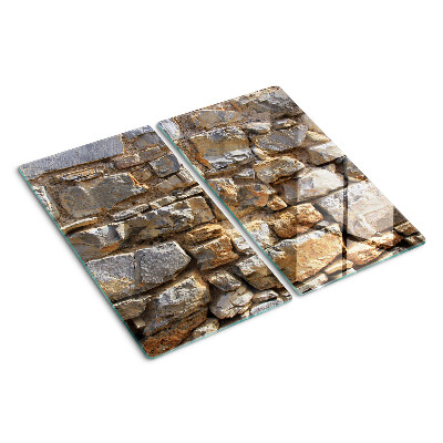 Tabla de cortar de cristal Muro de piedra