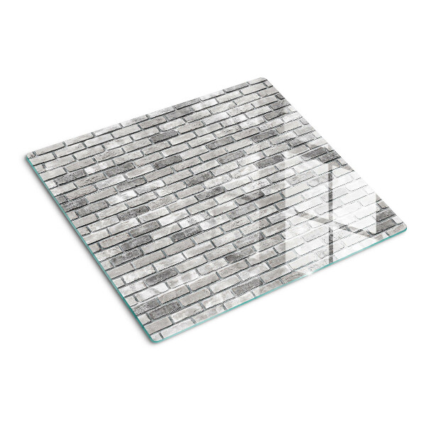 Tabla de cortar de cristal pared de ladrillos