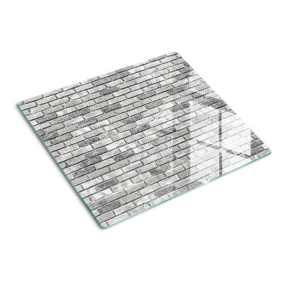 Tabla de cortar de cristal pared de ladrillos