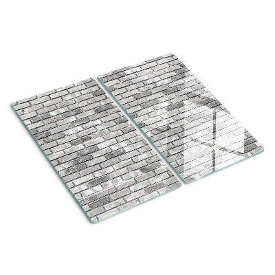 Tabla de cortar de cristal pared de ladrillos