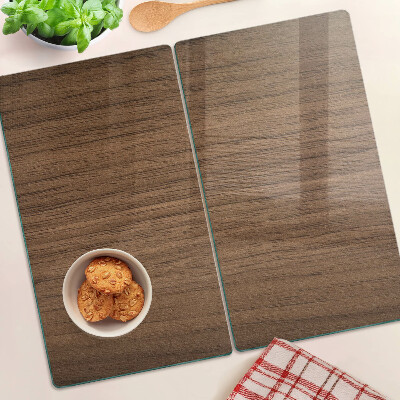 Tabla de cortar de cristal madera de nogal