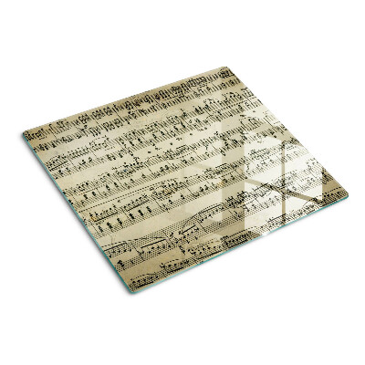 Tabla de cortar de cristal Notación musical