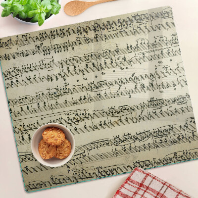 Tabla de cortar de cristal Notación musical