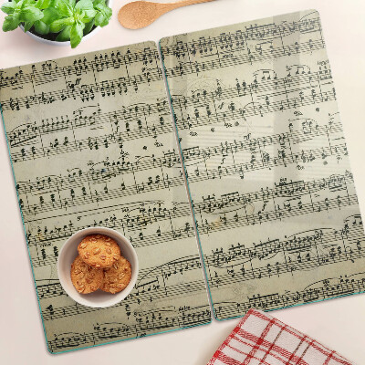 Tabla de cortar de cristal Notación musical