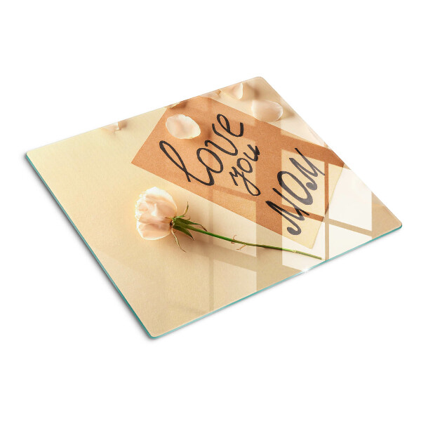 Tabla para cortar Amor y flores