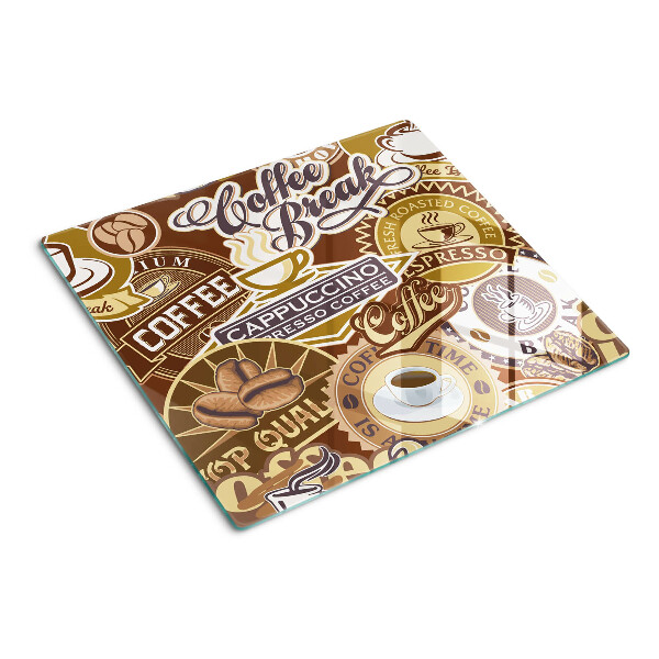 Tabla de cortar de cristal Café y espresso