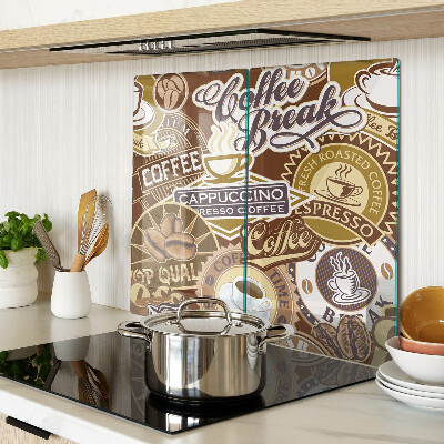 Tabla de cortar de cristal Café y espresso