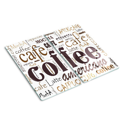 Tabla de cortar de cristal Café y bebidas de café