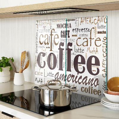 Tabla de cortar de cristal Café y bebidas de café