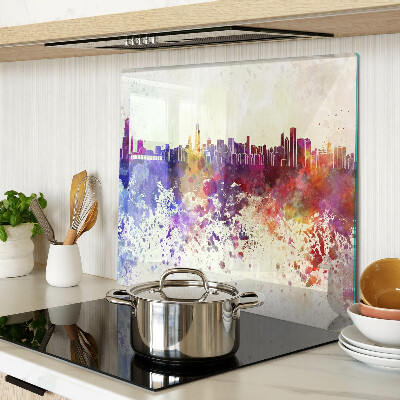 Tabla para cortar Panorama de la ciudad en puntos coloridos