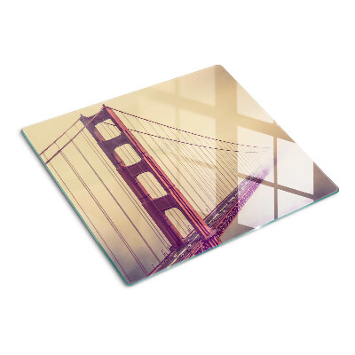 Tabla de cortar de cristal Puente Golden Gate antiguo
