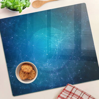 Tabla de cortar de cristal Motivo de líneas y puntos geométricos
