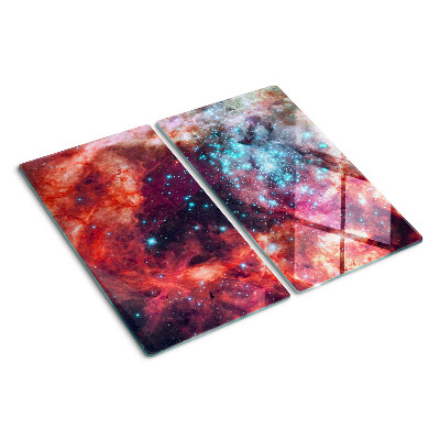Tabla de cortar de cristal Paisaje espacial con estrellas