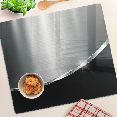 Tabla de cortar de cristal Brillo metálico con reflejos.
