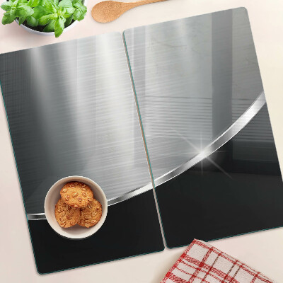 Tabla de cortar de cristal Brillo metálico con reflejos.