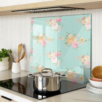Tabla de cortar de cristal Estampado floral en colores pastel