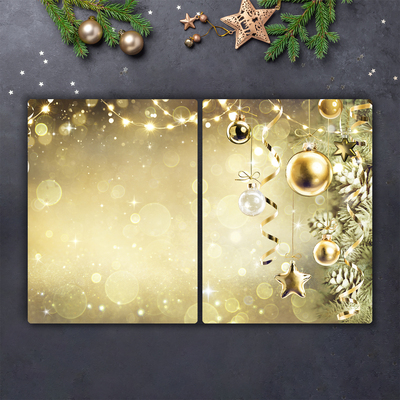 De vidrio templado Navidad del oro Decoraciones para las fiestas