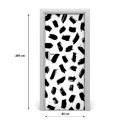 Vinilo para puerta Manchas negras y blancas