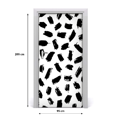 Vinilo para puerta Manchas negras y blancas