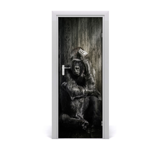 Vinilo para puerta Pared gorila