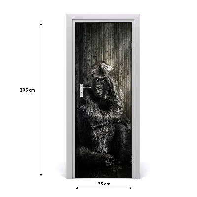 Vinilo para puerta Pared gorila