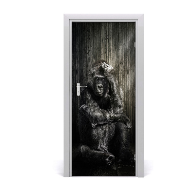 Vinilo para puerta Pared gorila