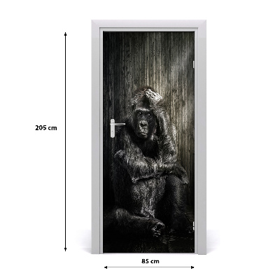 Vinilo para puerta Pared gorila