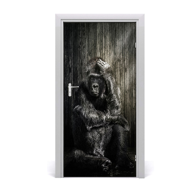 Vinilo para puerta Pared gorila