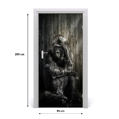Vinilo para puerta Pared gorila