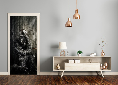 Vinilo para puerta Pared gorila