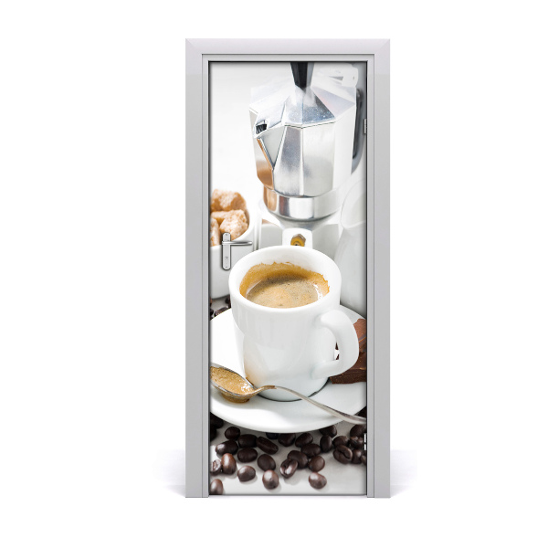 Vinilo para puerta Taza de café