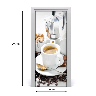 Vinilo para puerta Taza de café