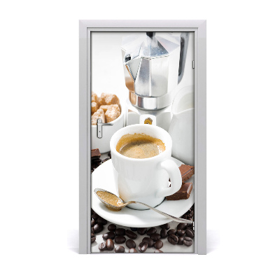 Vinilo para puerta Taza de café