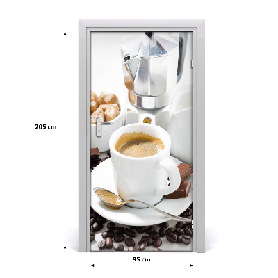 Vinilo para puerta Taza de café