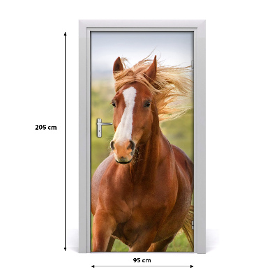 Vinilo para puerta Caballo al galope