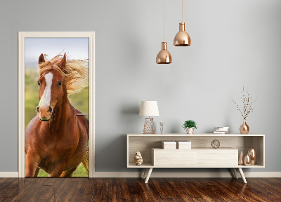 Vinilo para puerta Caballo al galope