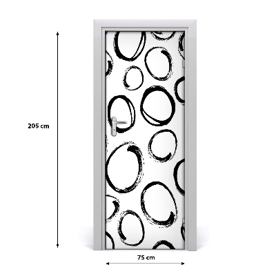 Vinilo para puerta Para casa círculos