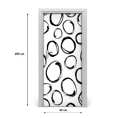 Vinilo para puerta Para casa círculos