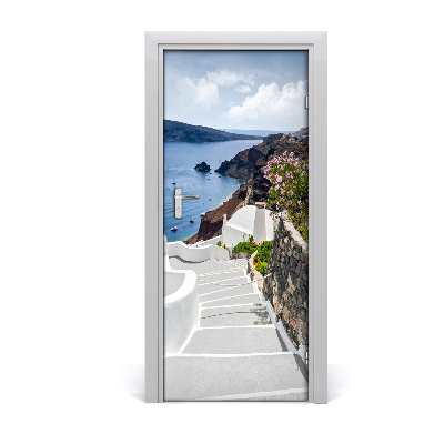 Pegatina para puerta Santorini grecia