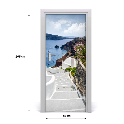 Pegatina para puerta Santorini grecia