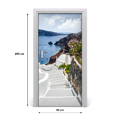 Pegatina para puerta Santorini grecia